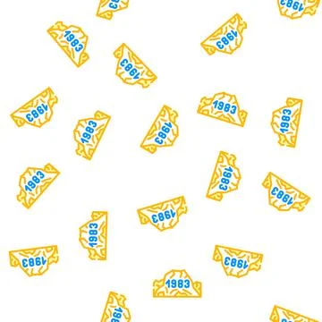 Date of last eruption vector seamless pattern Stock Illustration