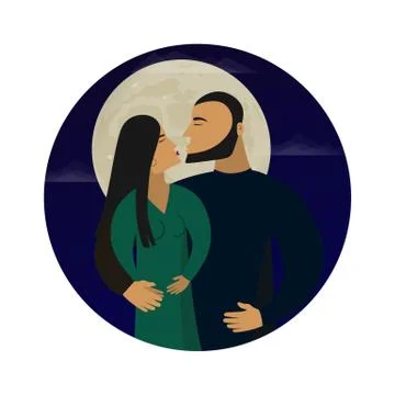Date at night. Stock Illustration
