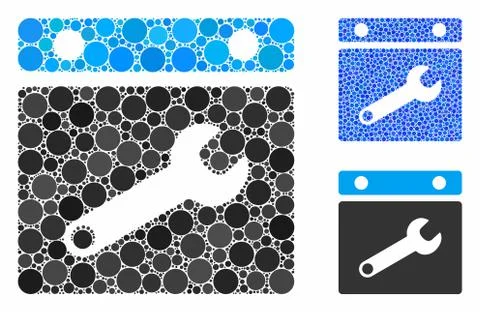 Date Options Composition Icon of Round Dots 스톡 일러스트