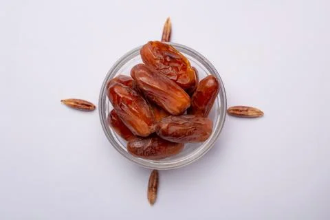 Date palm  white background Foto stock