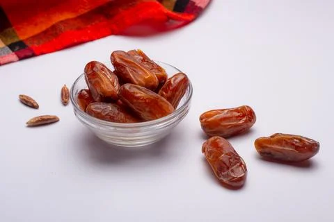Date palm white background Foto stock