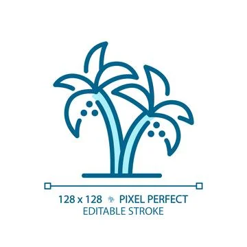 Date Palms in UAE light blue icon Stock Illustration