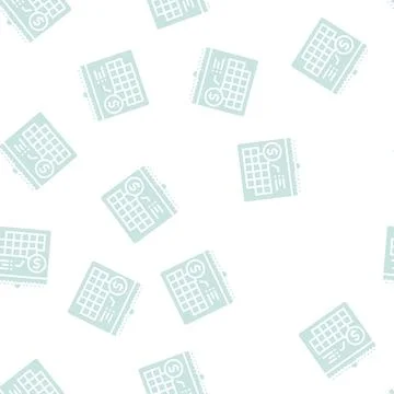 Date for payment subscription glyph seamless pattern Stock Illustration