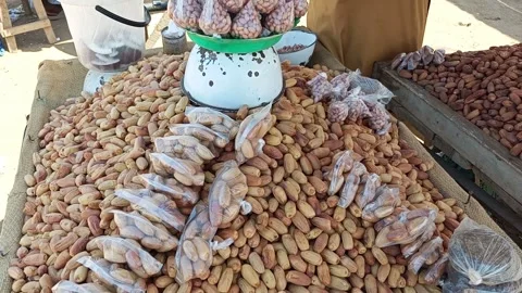 Date Seeds Groundnut And Coconut Selling On Barrow Kano Nigeria 動画素材 321747651