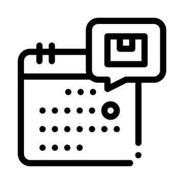 Date of Sending or Arrival of Parcel Postal Transportation Company Icon Vector Stockillustratie