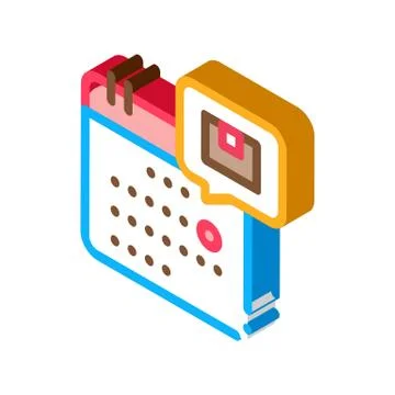 Date of Sending or Arrival of Parcel Postal Transportation Company isometric Illustrazione stock