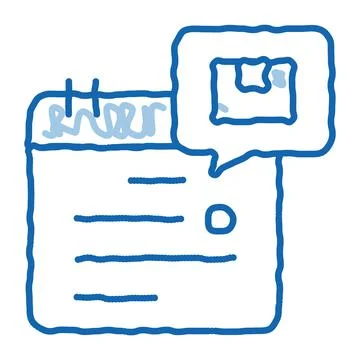 Date of Sending or Arrival of Parcel Postal Transportation Company doodle ico Illustrazione stock