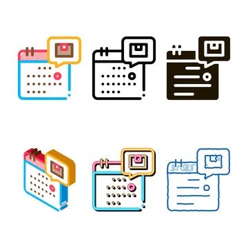 Date of sending or minimal arrival of parcel postal transportation company .. 스톡 일러스트