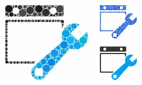Date setup Composition Icon of Round Dots Stock Illustration