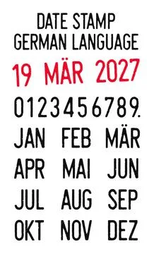 Date stamp German language Stock Illustration