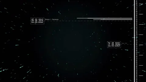 Date stamps appearing each second starting bars sliding visualizing looping Stock Footage 309893302