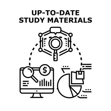 Up to date study materials concept vector illustration Stock Illustration