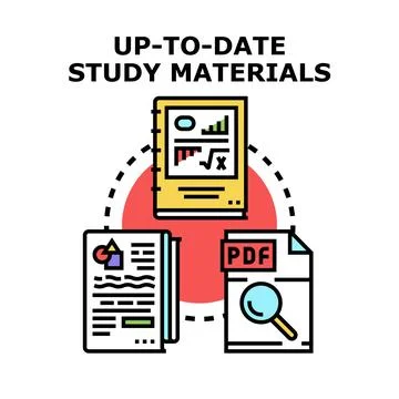 Up to date study materials concept vector illustration Stock Illustration