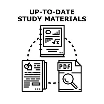 Up to date study materials concept vector illustration Stock Illustration