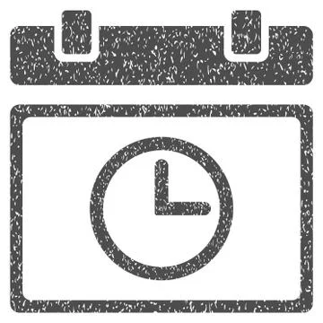 Date Time Calendar Leaf Grainy Texture Icon Illustrazione stock