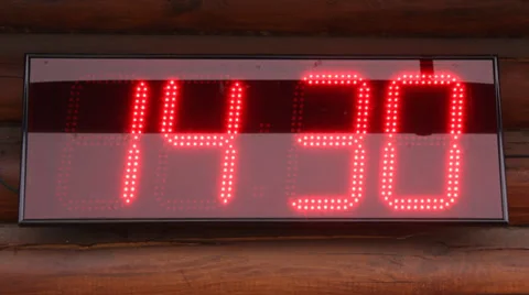 Date time temperature digital  display Stock Footage 35739449