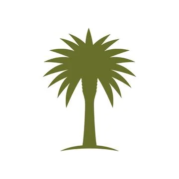 Date tree palm logo Illustration