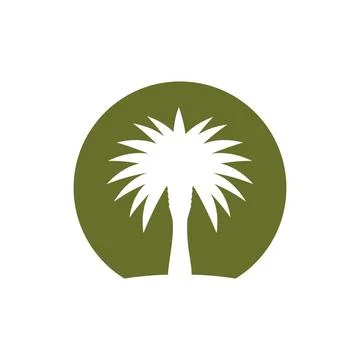Date tree palm logo Illustration
