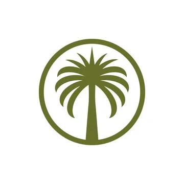 Date tree palm logo Stock Illustration