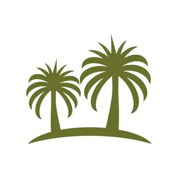 Date tree palm logo Illustration