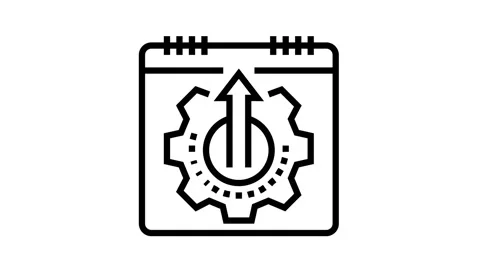 Date working process calendar line icon animation Vídeos de archivo 157278528