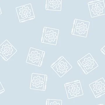 Date working process calendar line seamless pattern Stock Illustration