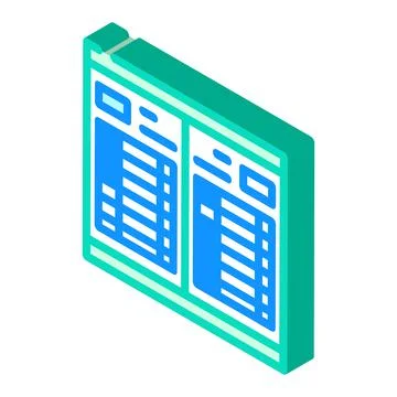 Datebook with calendar isometric icon vector illustration イラスト素材