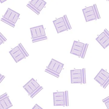 Datebook diary glyph seamless pattern Stock Illustration