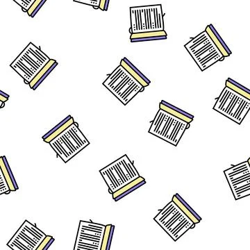 Datebook diary vector seamless pattern Stock Illustration