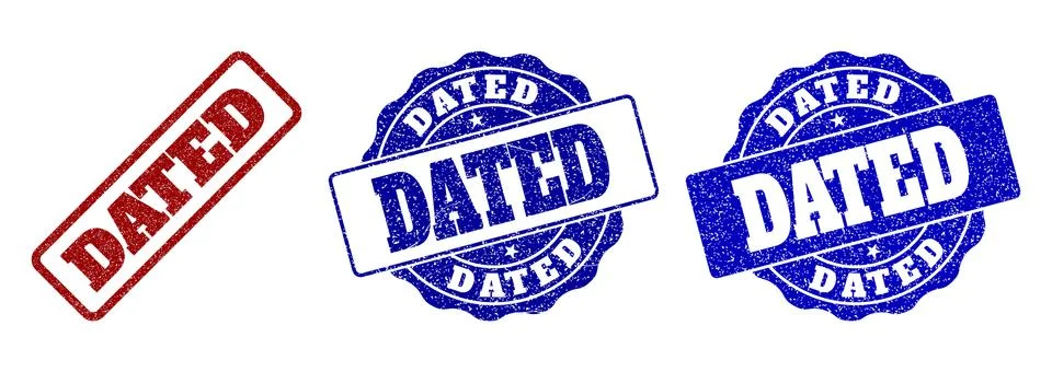 DATED Grunge Stamp Seals Stock Illustration