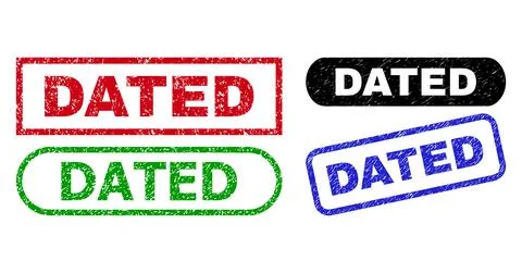 DATED Rectangle Watermarks with Unclean Style 스톡 일러스트