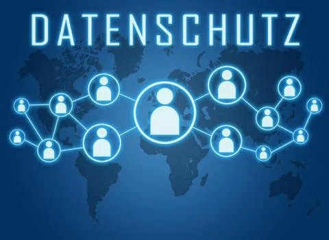 Datenschutz text concept Stock Illustration