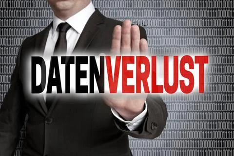 Datenverlust mit matrix wird von Geschäftsmann gezeigt datenverlust mit ma.. Stock Photos