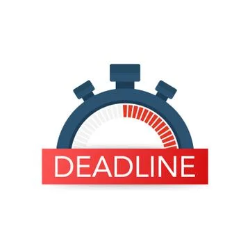 Dates and Deadlines icon. Time icon. Lack of time concept. Vector illustratio Stock Illustration