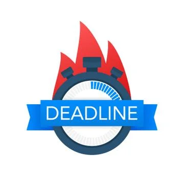 Dates and Deadlines icon. Time icon. Lack of time concept. Vector illustratio Stock Illustration