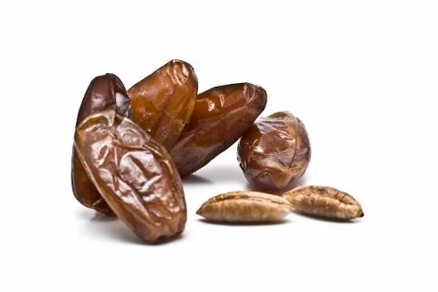 Dates and seeds. Stock Photos