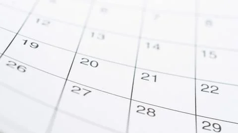 Dates are empty on the desk calendar Stock Photos