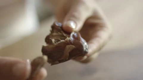 Dates being pulled open Stock Footage 50185869