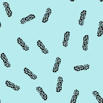 Dates dried fruit glyph vector seamless pattern Stock Illustration