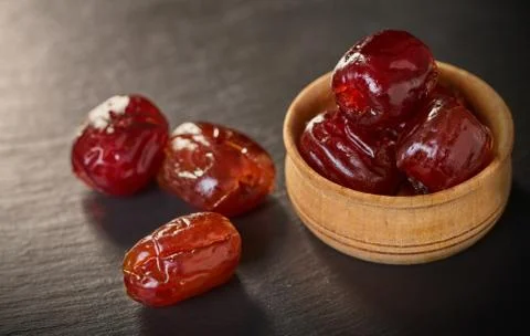 Dates, dried fruits Stock Photos