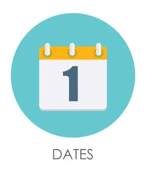 Dates Flat Icon. Illustration on white background Stock Illustration