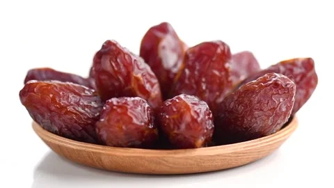 Dates fruit. Date fruits isolated on white background. Heap of Medjool dates Stock Footage 281560539