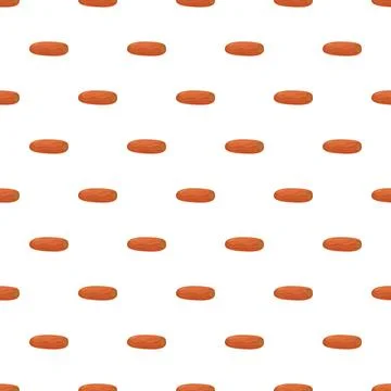Dates fruit elements forming seamless organic pattern Stock Illustration