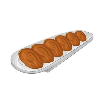 Dates Fruit Illustration Stock Illustration
