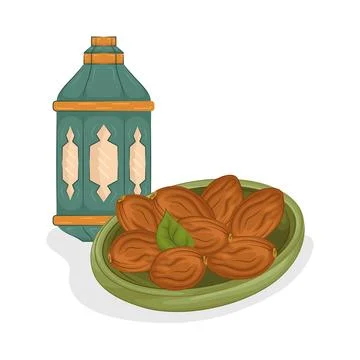 Dates Fruit Illustration Stock Illustration