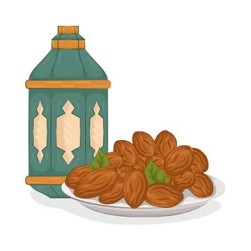 Dates Fruit Illustration Stock Illustration
