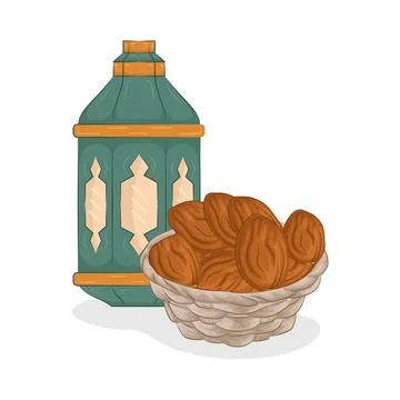 Dates Fruit Illustration Stock Illustration