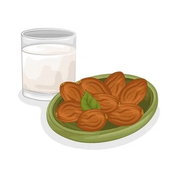 Dates Fruit Illustration Stock Illustration