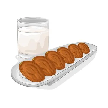 Dates Fruit Illustration Stock Illustration