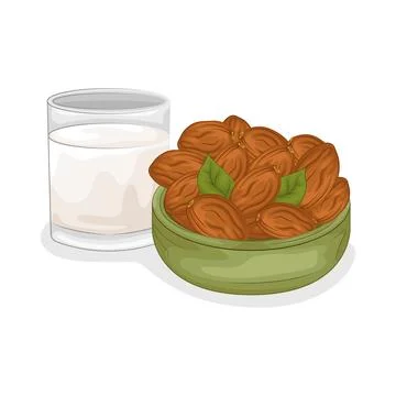 Dates Fruit Illustration Stock Illustration